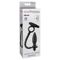 Анальная пробка с эрекционным кольцом Pipedream Anal Fantasy Collection с вибрацией, черный