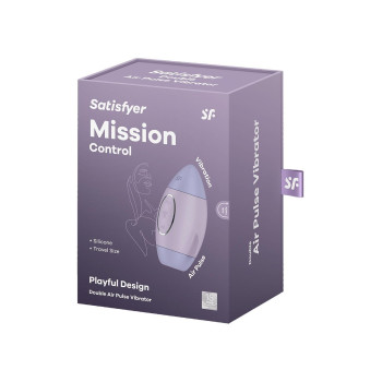 Вибратор Satisfyer Mission Control с вакуумной стимуляцией клитора, фиолетовый