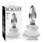 Анальный плаг стеклянный Pipedream Icicles No. 91 на силиконовой присоске, прозрачный