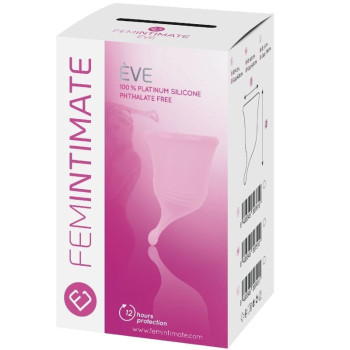 Менструальна чаша Femintimate EVE (4.6x6.8 см) у мішечку, рожева, M