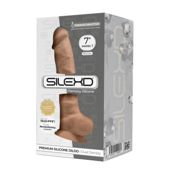 Фалоімітатор термореактивний з присоскою SilexD Model 1 бежевий