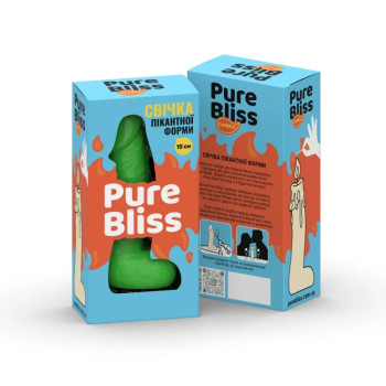 Свічка пікантної форми Pure Bliss MINI Green зелена, 15 см