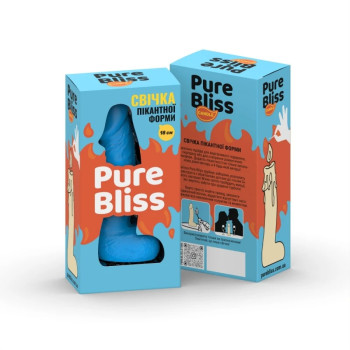 Свічка пікантної форми Pure Bliss BIG Blue блакитна, 18 см
