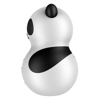 Вакуумний стимулятор із вібрацією Satisfyer Pocket Panda чорно-білий, 8.9 см
