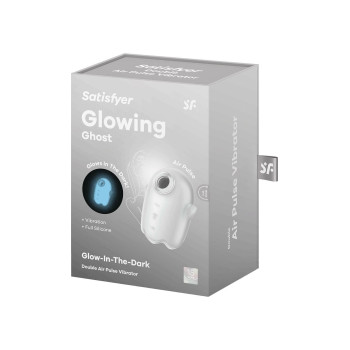 Вакуумний вібратор Satisfyer Glowing Ghost світиться у темряві, білий, 8.4 см.