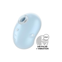 Вібратор вакуумний стимулятор Satisfyer Cutie Ghost блакитний, 9.1 см