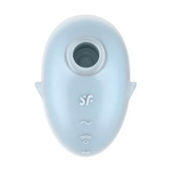 Вібратор вакуумний стимулятор Satisfyer Cutie Ghost блакитний, 9.1 см