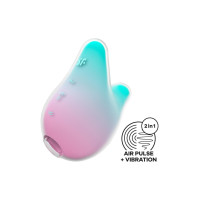 Вакуумний стимулятор із вібрацією Satisfyer Mermaid Vibes, м'ятно-рожевий