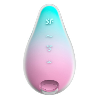 Вакуумний стимулятор із вібрацією Satisfyer Mermaid Vibes, м'ятно-рожевий