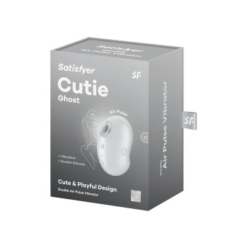 Вакуумний вібратор стимулятор Satisfyer Cutie Ghost білий, 9.1 см
