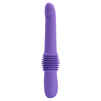 Вібратор з фрикціями Pretty Love Pazuzu Thrusting, фіолетовий, 29.2 х 3.2 см