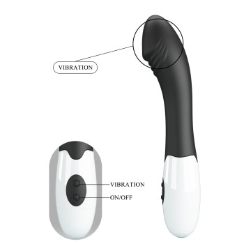 Вібратор для точки G Pretty Love Elemental Vibrator чорний, 19 х 3.2 см