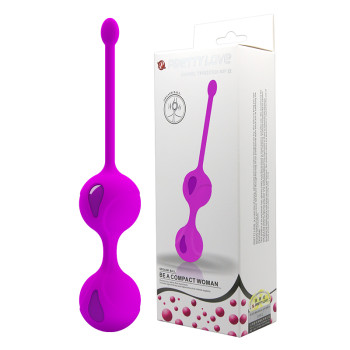 Вагінальні кульки PRETTY LOVE Kegel Tighten Up, фіолетові, 3.2 см