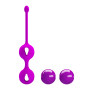 Вагінальні кульки PRETTY LOVE Kegel Tighten Up, фіолетові, 3.2 см