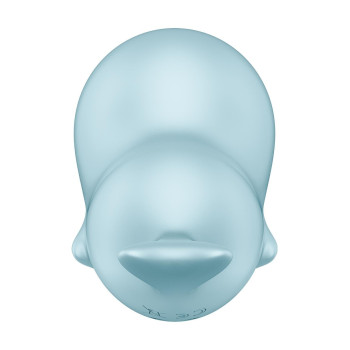 Вакуумный стимулятор Satisfyer Sassy Seal с вибрацией, голубой, 9.5 см