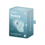 Вакуумный стимулятор Satisfyer Sassy Seal с вибрацией, голубой, 9.5 см