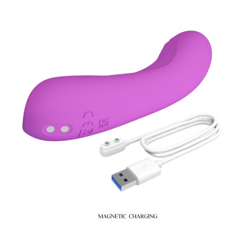 Вібратор для точки G Pretty Love Dj Dick фіолетовий, 12.7 х 2.7 см