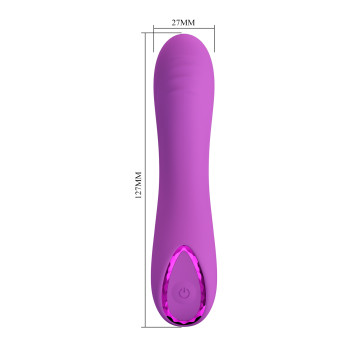 Вібратор для точки G Pretty Love Dj Dick фіолетовий, 12.7 х 2.7 см