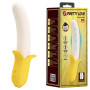 Вібратор у формі банана Pretty Love Banana Geek з фрикціями, 19.5 х 3.1 см