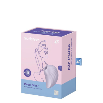 Вакуумный стимулятор Satisfyer Pearl Diver для клитора, с вибрацией, лиловый