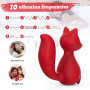Міні-вібратор кліторальний Every Night Toys Doris у формі лисиці червоний, 10 режимів вібрації