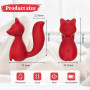 Міні-вібратор кліторальний Every Night Toys Doris у формі лисиці червоний, 10 режимів вібрації