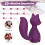 Міні-вібратор кліторальний Every Night Toys Doris у формі лисиці фіолетовий, 10 режимів вібрації