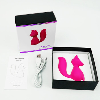 Міні-вібратор кліторальний Every Night Toys Doris у формі лисиці бірюзовий, 10 режимів вібрації