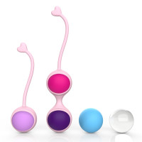 Набір вагінальних кульок Every Night Toys Lorinda рожевий з різнокольоровими кульками