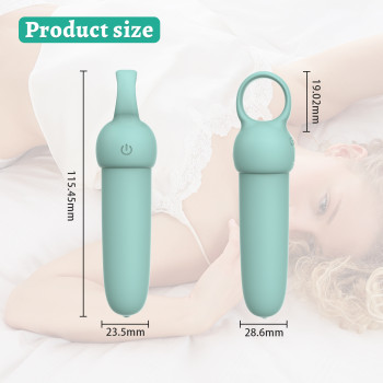 Міні-вібратор Every Night Toys Elliot світло-бірюзовий, 10 режимів вібрації
