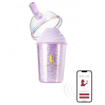 Вакуумний стимулятор у формі стаканчика з трубочкою BeYourLover Joy Cup сяючий бузковий, 9.1 см х 4.6 см