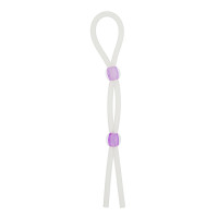Кольцо эрекционное 7" Silicon Cock Ring with 2 beads, LAVENDER