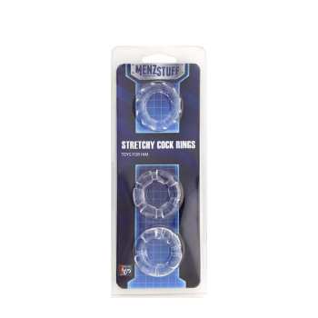 Кольцо MENZSTUFF STRETCHY COCK RINGS, CLEAR