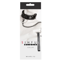 Нашийник з повідцем SINFUL BLACK COLLAR
