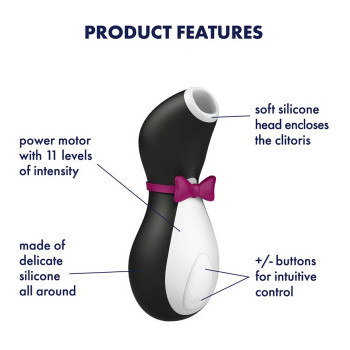 Вакуумный клиторальный стимулятор SATISFYER PRO PENGUIN