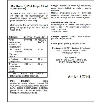 Возбуждающие капли для двоих ERO Butterfly Flirt Drops, 30 мл