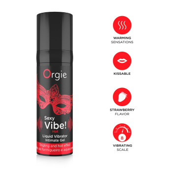 Рідкий вібратор "SEXY VIBE", 15 мл вібрація + зігріваючий ефект Orgie