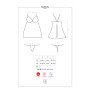 Сорочка Obsessive Behindy babydoll & thong S/M