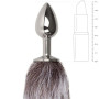 Анальная пробка с серым хвостиком EasyToys Fox Tail Plug ,S