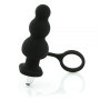 Анальний плаг з вібрацією Black Silicone