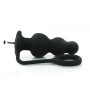 Анальний плаг з вібрацією Black Silicone