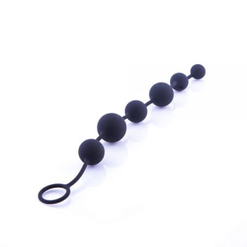 Анальні кульки Black Silicone Large