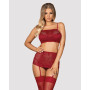 Комплект Obsessive Lividia 3 шт set red S/M