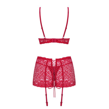 Комплект Obsessive Lividia 3 шт set red S/M