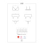 Комплект Obsessive Lividia 3 шт set red S/M