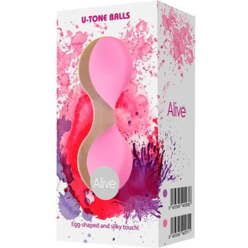 Вагінальні кульки Alive U-Tone Balls Pink, діаметр 3,5 см, вага 77 г