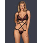Боді Obsessive Megies teddy black S/M