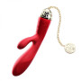 Вібромасажер - кролик з функцією керування зі смартфона ZALO Rosalie, Bright Red