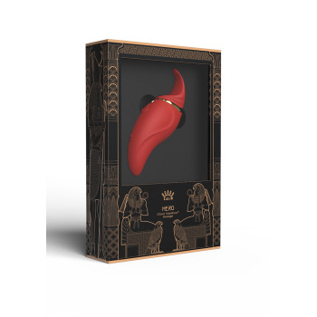 Кліторальний вібромасажер з язичком та вібрацією Zalo Hero, Wine Red