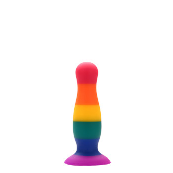 Радужная анальная пробка COLOURFUL LOVE PLUG